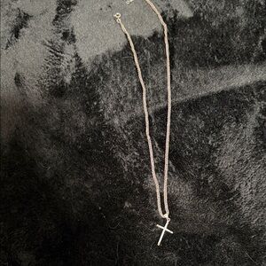 925 Silver Cross Pendant Necklace